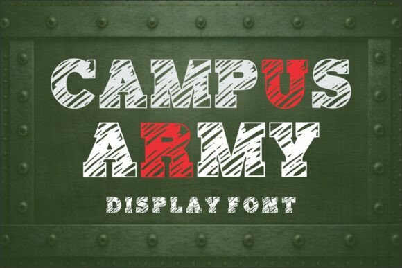 Campus Army: A Bold Display Font for Dynamic Branding