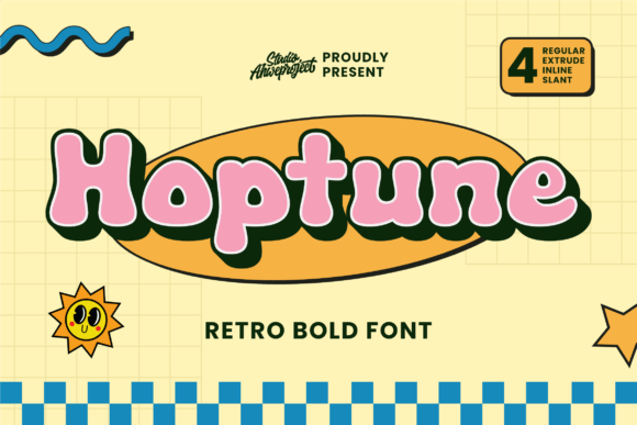 Hoptune: A Vibrant Retro Bold Font for Modern Web Design