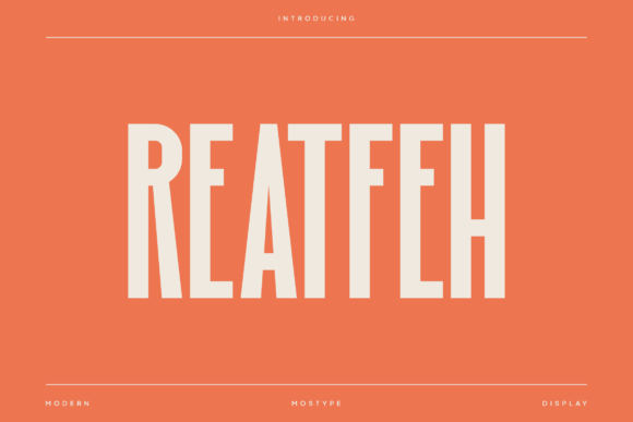 Reatfeh: A Sleek Condensed Font for Modern Branding