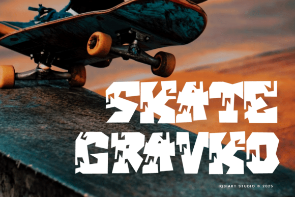 Skate Gravko: A Bold Display Font for Edgy Web Designs